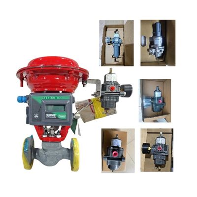 Cina Pneumatic Control Valve dengan Fisher DVC2000 VALVE POSITIONER dan 67CFR-226/237/239/600/601 Filter Regulator dalam stok