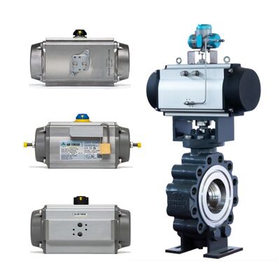 Chuanyi VBJG All Metal Hard Seal Butterfly Valve dengan Air Torque Rack Pinion Rotary Actuator Petroleum Chemical Power
