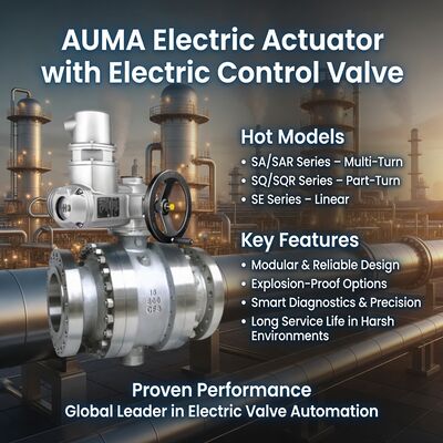 Aktuator Listrik AUMA SA SQ Valve Actuator Multi Turn Part Turn Pembangkit Listrik Pengolahan Air