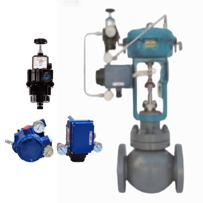 Wuzhong ASB APB Tekanan Seimbang Single Seat Control Valve dengan Azbil AVP300 Positioner Gas minyak kimia