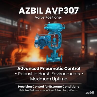 Azbil AVP307 Digital Pneumatic Valve Positioner dengan Kontrol Mikroprosesor Komunikasi HART dan Perlindungan IP66