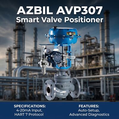 Azbil AVP300 Smart Valve Positioner dengan Komunikasi HART6 4-20 mA DC Input Signal dan ± 1,0% F.S. Akurasi untuk Pneumatic Control Valves