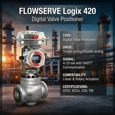 Flowserve Digital HART Positioner Logix 420 520MD 3200MD 3800 Katup Cerdas Vositioner Katup Khusus Pabrik