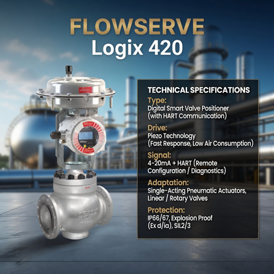 Pemasok ASCO 210 8220 8262 8263 Seri Solenoid Valve Flowserve Logix 420 Digital HART Valve Positioner dengan Layar LCD