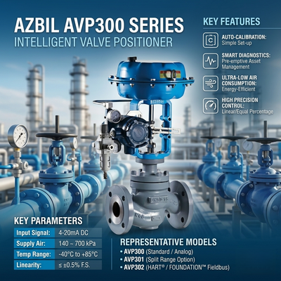 Azbil AVP307 Digital HART Elektro Pneumatic Control Valve Positioner F-isher 67C 67D Filter Regulating Valve