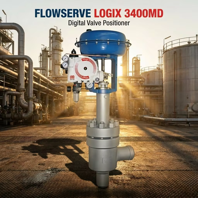 Flowserve Logix 3400MD Digital Valve Positioner with HART Communication IP66 Protection and ±0.5% Accuracy