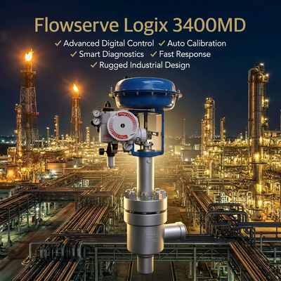 Flowserve Logix 3400MD Smart Valve Positioner dengan Proteksi Protokol HART IP66 dan Akurasi ± 0,5%
