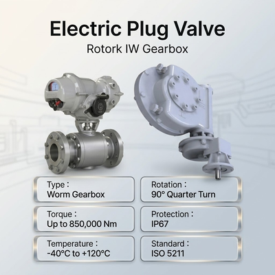 Rotork IW Series Valve Worm Gearbox Quarter Turn Gear Operator Self Locking Ball Butterfly Plug Valve