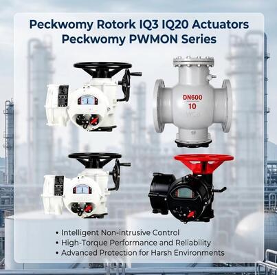 Peckwomy PWMON Series Ledakan-buktinya OEM Bola Elektrik Aktuator Tampilan Media Gas Rotork yang dapat diganti IQ3 IQ20 Aktuator