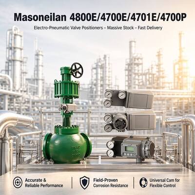 Masoneilan 4800E/4700E/4701E/4700P Alat penentuan posisi katup elektro-pneumatik-Stock besar-besaran-pengiriman cepat