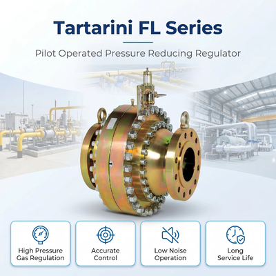 Emer-son Tartarini FL Series Pilot dioperasikan Gas Alam Tekanan Pengurangan Gas Tekanan Regulator