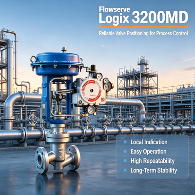 Katup Kontrol Cina dengan Flowserve Logix 3200MD Digital Valve Positioner HART Smart Control
