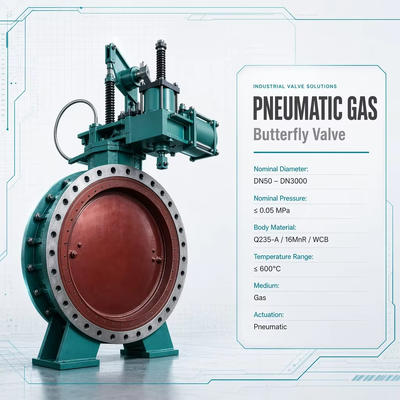 Cina OEM Pneumatic Gas Butterfly Valve Pipeline Gas Metallurgical Blast Furnace Industrial Butterfly Valve