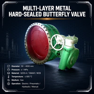 Cina OEM Pneumatic Gas Butterfly Valve Pipeline Gas Metallurgical Blast Furnace Industrial Butterfly Valve