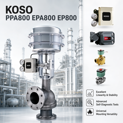 KOSO Pengatur Posisi Katup Cerdas Elektro Pneumatik Presisi Tinggi PPA800/EPA800/EP800 OEM