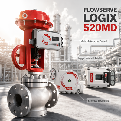 Flowserve Logix 520MD Plus Digital HART Positioner 4 20mA Katup Kontrol Aktuator Minyak Gas Kimia Daya