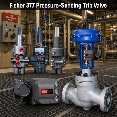 Fi-sher 377 Tekanan-sensing Trip Valve Pneumatic Emergency Shutdown Gagal Aman Kontrol Valve Trip Valve