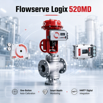 Flowserve Logix 520MD Plus Digital HART Positioner 4 20mA Katup Kontrol Aktuator Minyak Gas Kimia Daya
