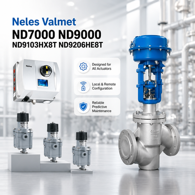 Valmet Me Tso OEM ND7000 ND9000 ND9103HX8T ND9206HE8T Pneumatic Smart Digital Valve Controller Positioner HART 4-20mA Otomatisasi Industri