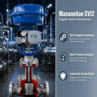 Masoneilan SVI3 Asli Smart Valve Positioner OEM Bagian Pengganti Perangkat Kontrol Digital Pneumatik