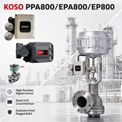 Dalam stok KOSO PPA800/EPA800/EP800 Elektro Pneumatik Smart Valve Positioner 4-20mA untuk Pneumatic Control Actuator