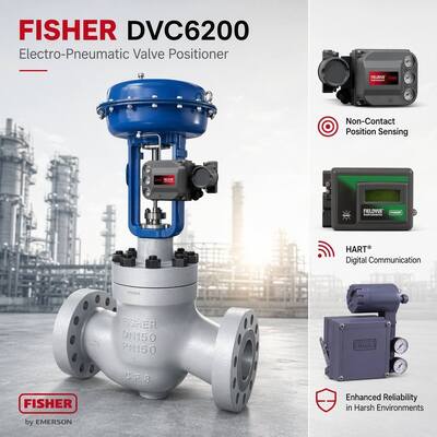 Stok Tersedia F-isher DVC6200 FIELDVUE Digital HART Valve Positioner 4-20mA Pengontrol Elektro Pneumatik untuk Aktuator Pneumatik