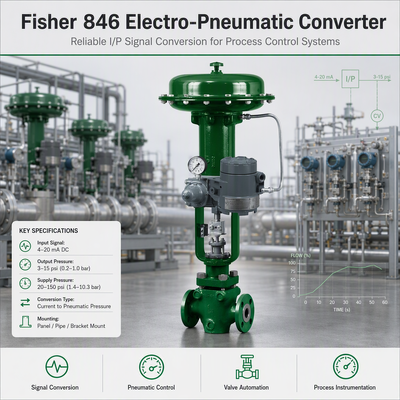 Transduser Tekanan Elektro Pneumatik Umpan Balik Elektronik Fisher 846 4-20mA