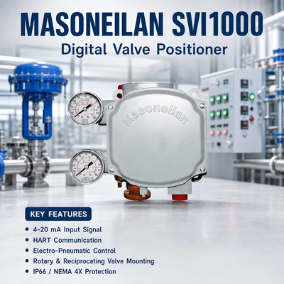 Pengontrol Katup Kontrol Digital Masoneilan SVI1000 Electro Pneumatic Valve Positioner
