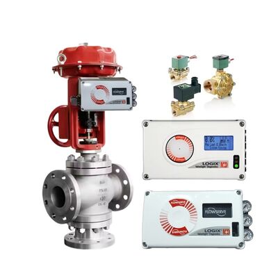 Flowserve Logix 520MD Digital HART Electro Pneumatic Smart Valve Controller Positioner Katup Kontrol dengan Katup Solenoid Asco