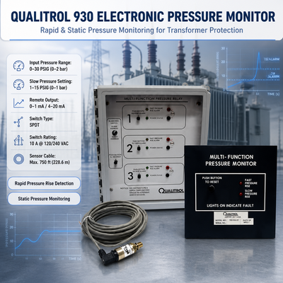 Qualitrol 930 Monitor Tekanan Elektronik Monitor Tekanan Trafo Monitor Kenaikan Tekanan Cepat Monitor Tekanan Statis