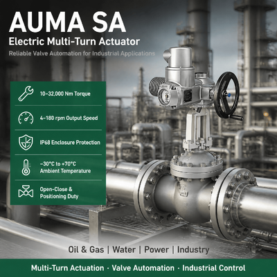 AUMA SA Electric Multi Turn Valve Actuator Motorized Valve Actuator Valve Industrial Automation Gate Valve Actuator Mesin penggerak katup listrik