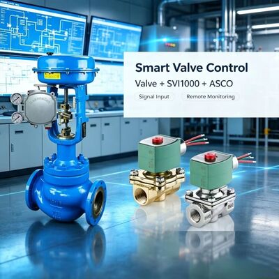 Masoneilan SVi1000 Digital Valve Positioner 4-20mA HART Pneumatic Control dengan ASCO Solenoid Valve