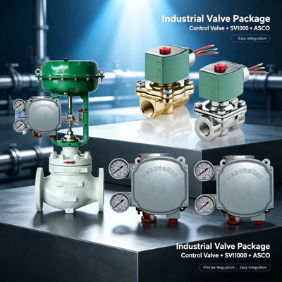 Masoneilan SVi1000 Digital Valve Positioner 4-20mA HART Pneumatic Control dengan ASCO Solenoid Valve