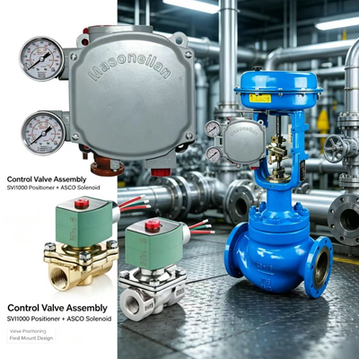 Masoneilan SVi1000 Digital Valve Positioner 4-20mA HART Pneumatic Control dengan ASCO Solenoid Valve