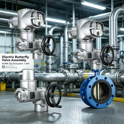 AUMA SQ 05.2-14.2 Aktuator bagian putaran dengan AM 01.1 Kontrol SFC Safe End Position Feedback Valve