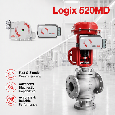 Flowserve Logix 520MD Plus Digital HART Positioner 4 20mA Katup Kontrol Aktuator Minyak Gas Kimia Daya