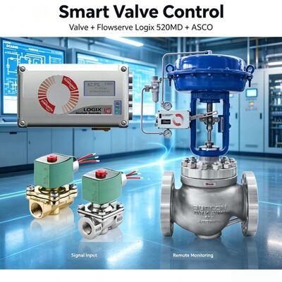 Flowserve Logix 520MD Smart Digital Positioner with ASCO Solenoid Valve HART Pneumatic Control