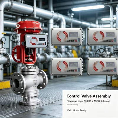 Flowserve Logix 520MD Smart Digital Positioner with ASCO Solenoid Valve HART Pneumatic Control