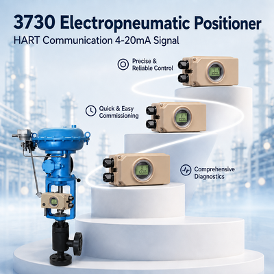 3730 smart electro pneumatic positioner HART 4 20mA auto calibration control valve diagnostics