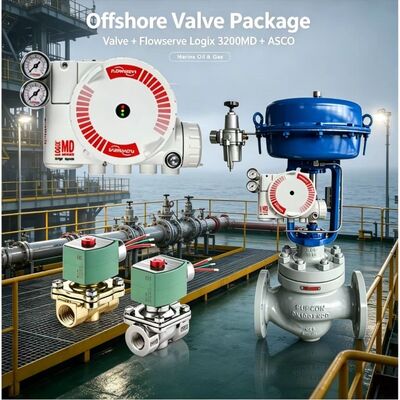 Flowserve Logix 3200MD Digital Positioner dengan Katup Solenoid ASCO untuk Kontrol Katup Industri yang Presisi
