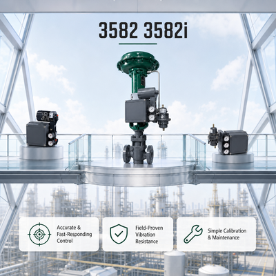 3582 3582i Pneumatic Valve Positioner Industrial Automation Controller Linear Actuator Valve Pemasok