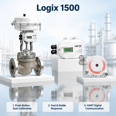 Logix 1500 Intelligent Digital Valve Positioner Protokol HART 4 20mA Aksesori Katup Kontrol Pneumatik Industri Minyak dan Gas