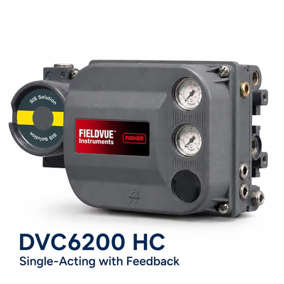 DVC6200 HC Digital Valve Controller 4?? 20 mA HART Pneumatic Single Acting Valve Positioner dengan umpan balik