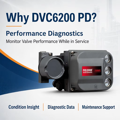 Stok DVC6200 PD Digital Smart Valve Positioner dengan Performance Diagnostics