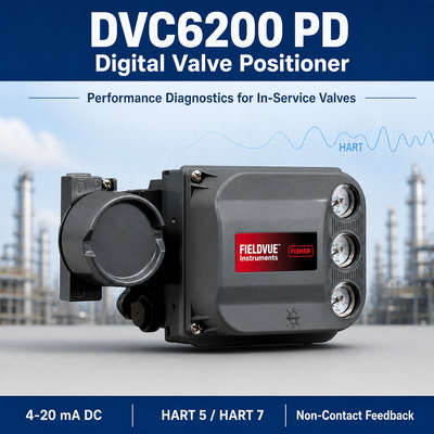 Stok DVC6200 PD Digital Smart Valve Positioner dengan Performance Diagnostics