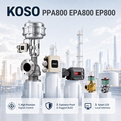 KOSO EP800 Series Electro Pneumatic Positioner PPA800 EPA800 Smart Valve Controller OEM Proof Explosion Sertifikasi IECEx ATEX