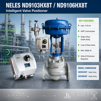 Pengontrol Katup Pneumatik Digital HART Neles ND9103HX8T ND9106HX8T Pemosisian Katup Kontrol Cerdas