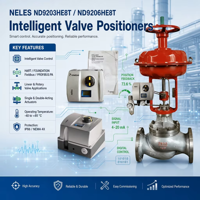 Pengontrol Katup Digital Cerdas HART 4-20mA Valmet Neles ND9203HE8T ND9206HE8T Rotary Linear Valve Positioner
