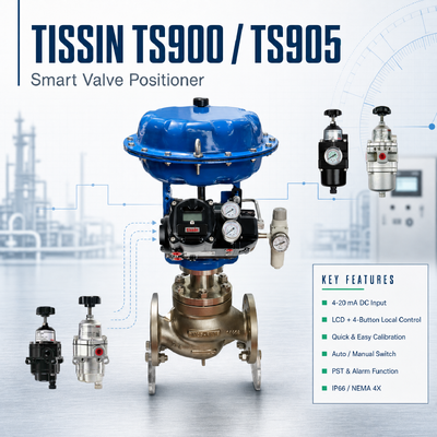 Tissin TS900 TS905 Explosion Proof Stainless Steel Smart Valve Positioner with 4-20mA DC Input