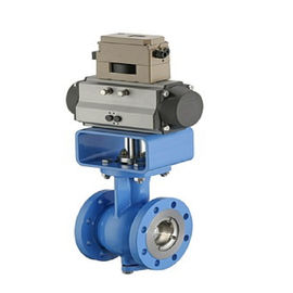 Kelas 150 - Kelas 300 Pneumatic Actuator Rotary Plug Valve Versi ANSI